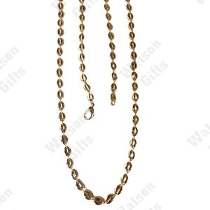 18K  Brazilian Gold  Filled  Bonded 24 Inch 5mm Puffed Mariner Chain